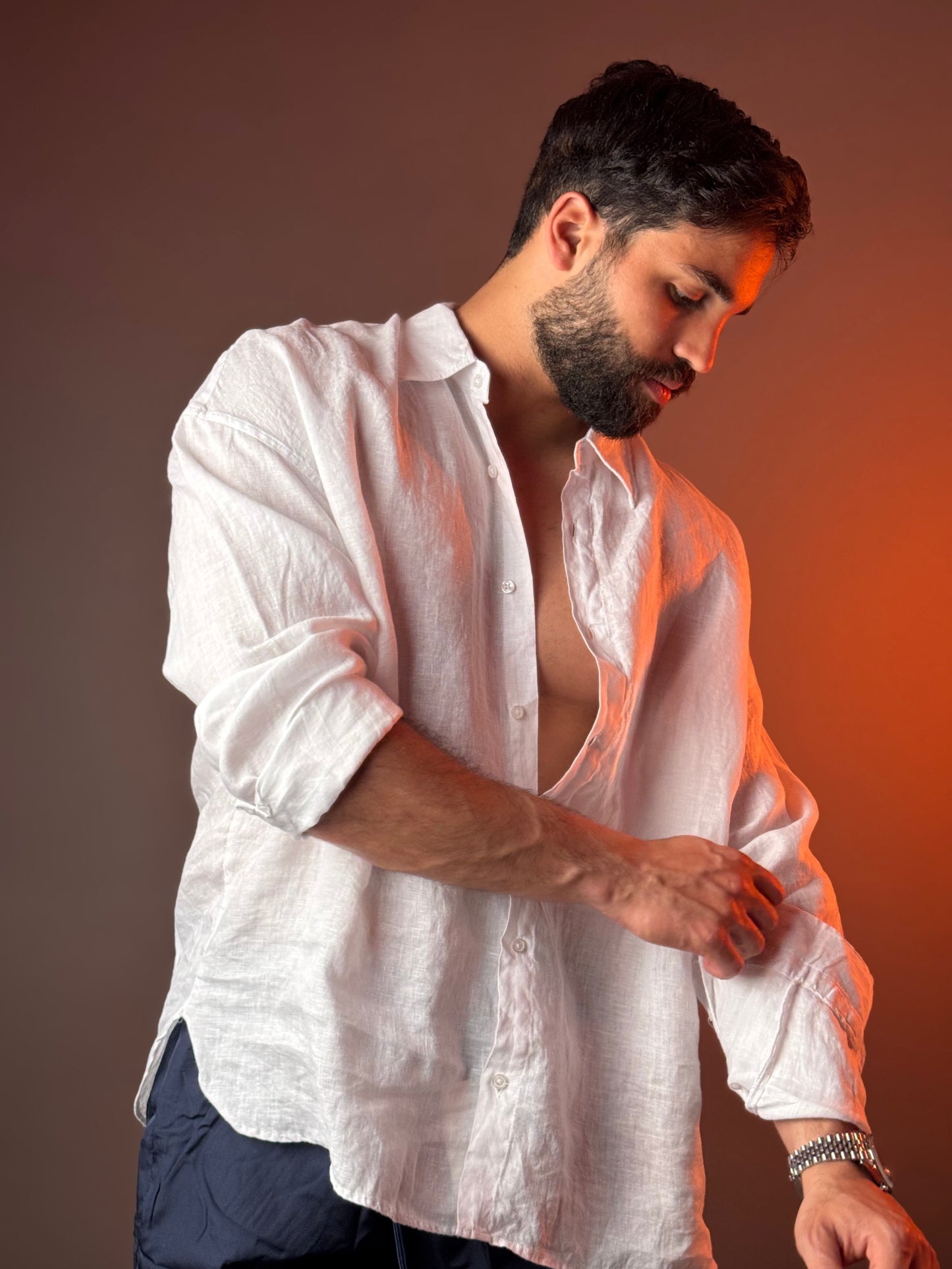 OVERSIZED 100% LINEN SHIRT