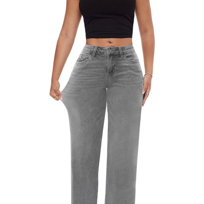Mid-Low Rise Wide Leg Jeans