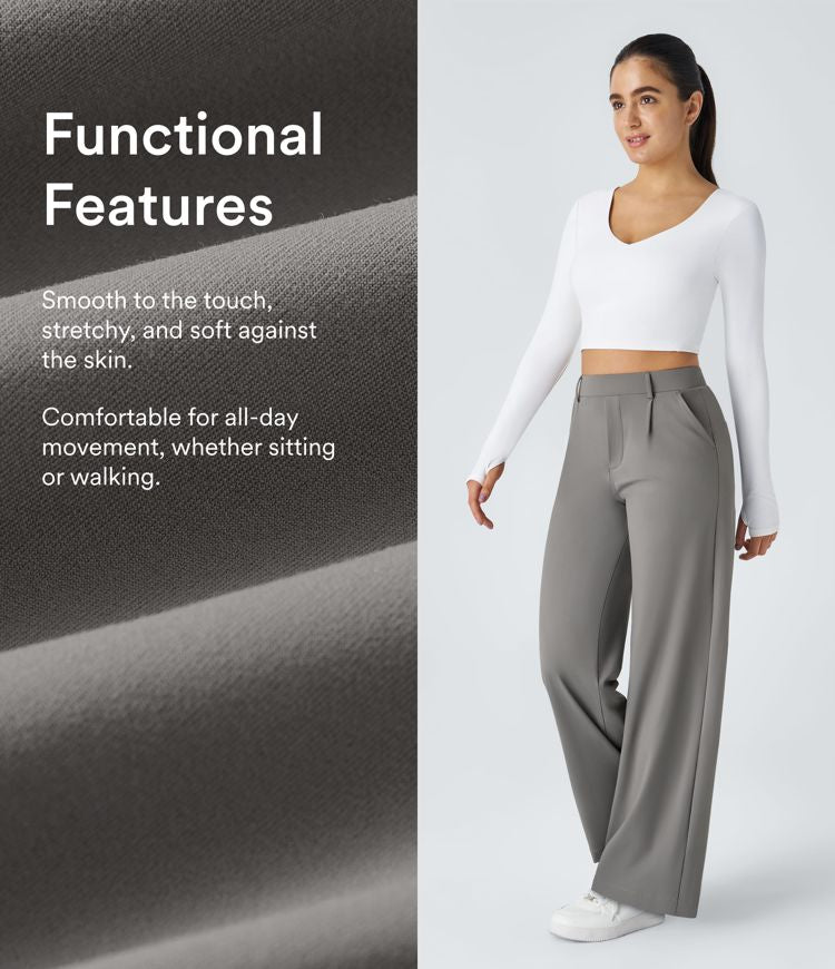 EVON™ High Waisted Straight Leg Quick Dry Workout Pants