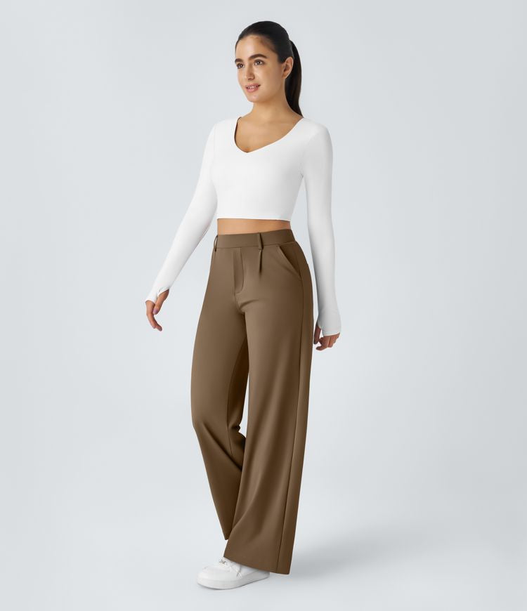 EVON™ High Waisted Straight Leg Quick Dry Workout Pants
