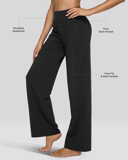 Loose Wide Leg Yoga Pants Business Casual