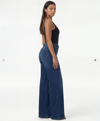 Mid-Low Rise Wide Leg Jeans